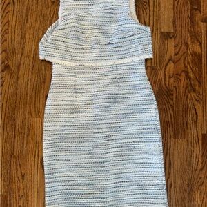LOFT Strapless Dress - White and Blue